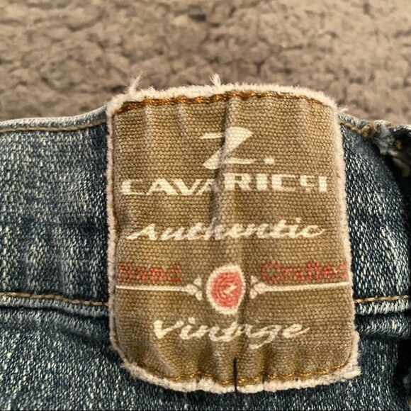 Z Cavaricci Vintage Blue Jean Mini Skirt Size 10 - Picture 8 of 9
